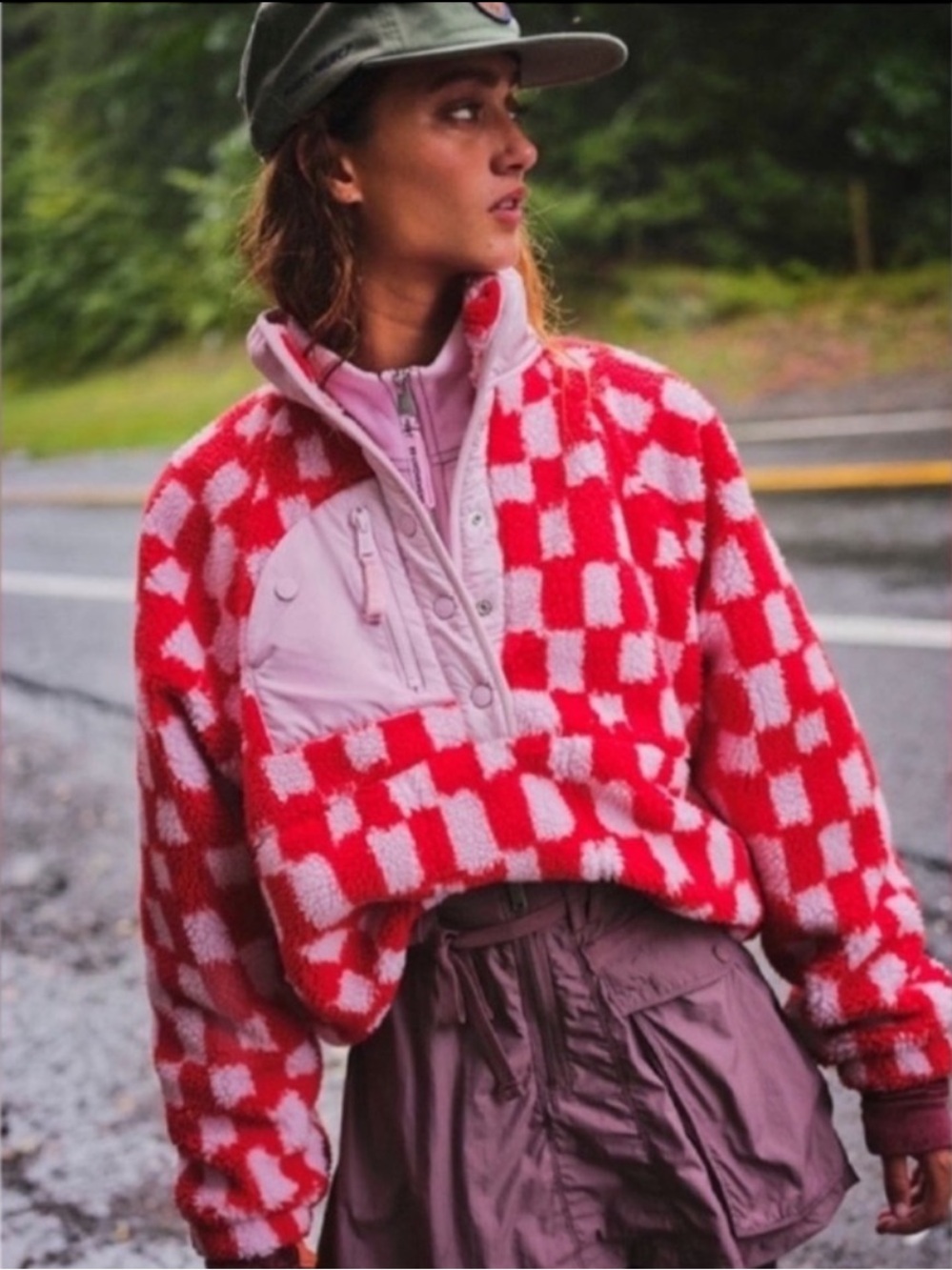 RARE Free People Movement | Hit The Slopes Checkered Pullover | XS